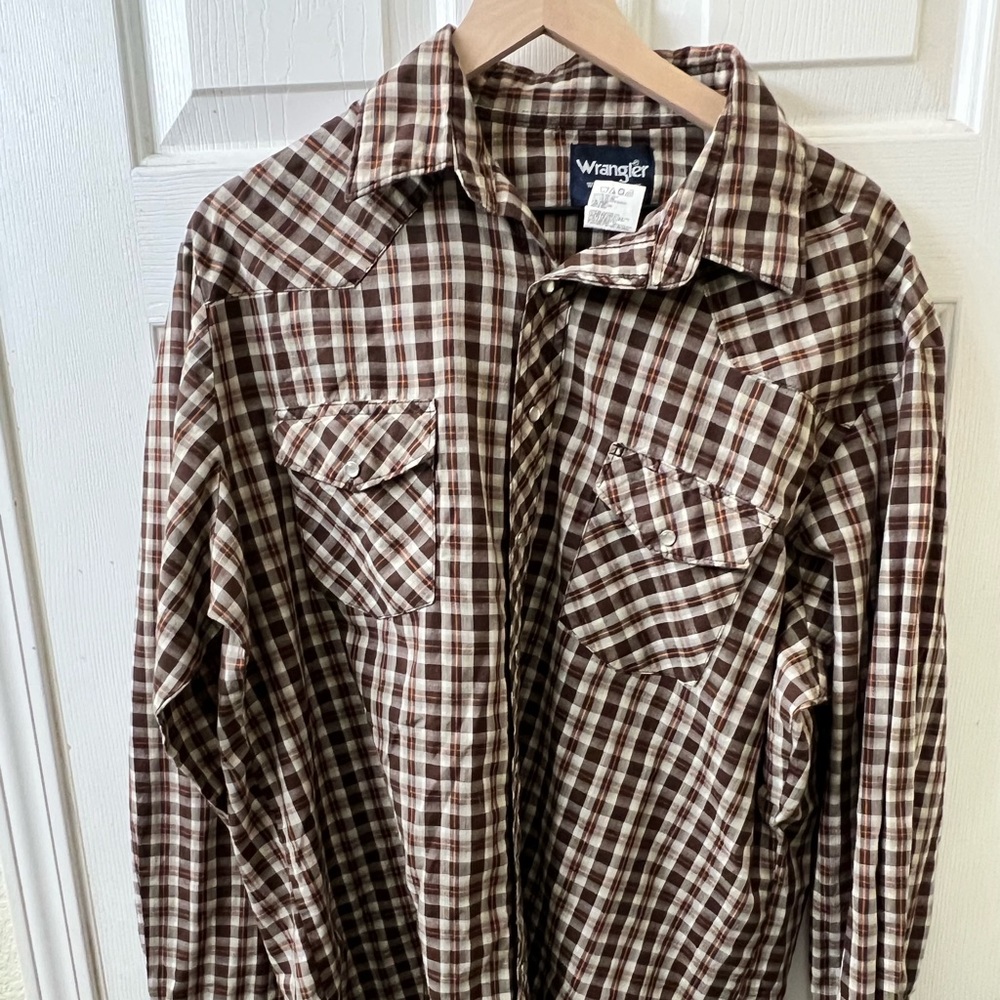 Wrangler pearl button western shirt